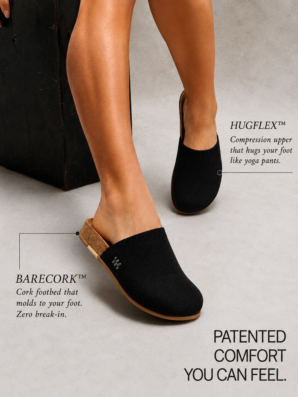MESSAGE Henning Classic Black Slip On Mule Shoes Sz 37 US 6.5-7 - Picture 4 of 15